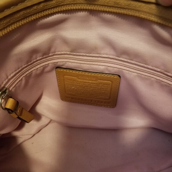 Authentic Coach Leather Caramel Brown Hobo or Crossbody Convertible Purse - Picture 4 of 11